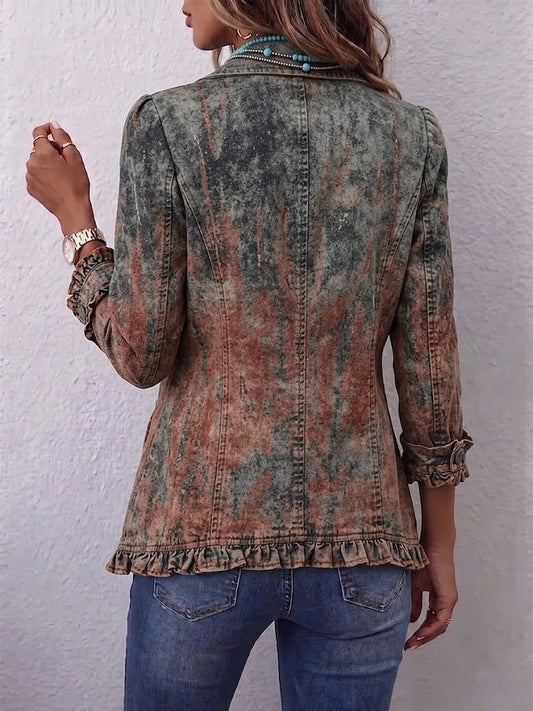 Laia Chaqueta Vintage de Estampado Degradado