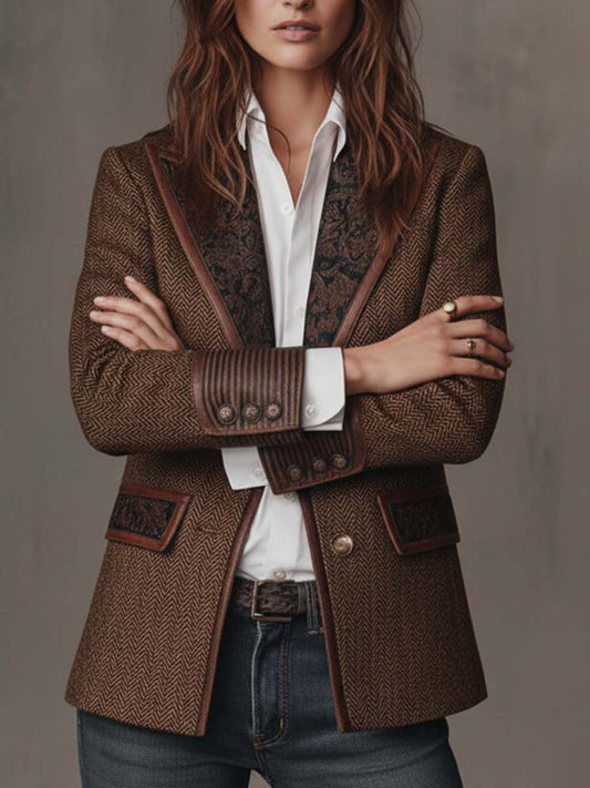 Consuelo | Blazer con Paneles en Espiga