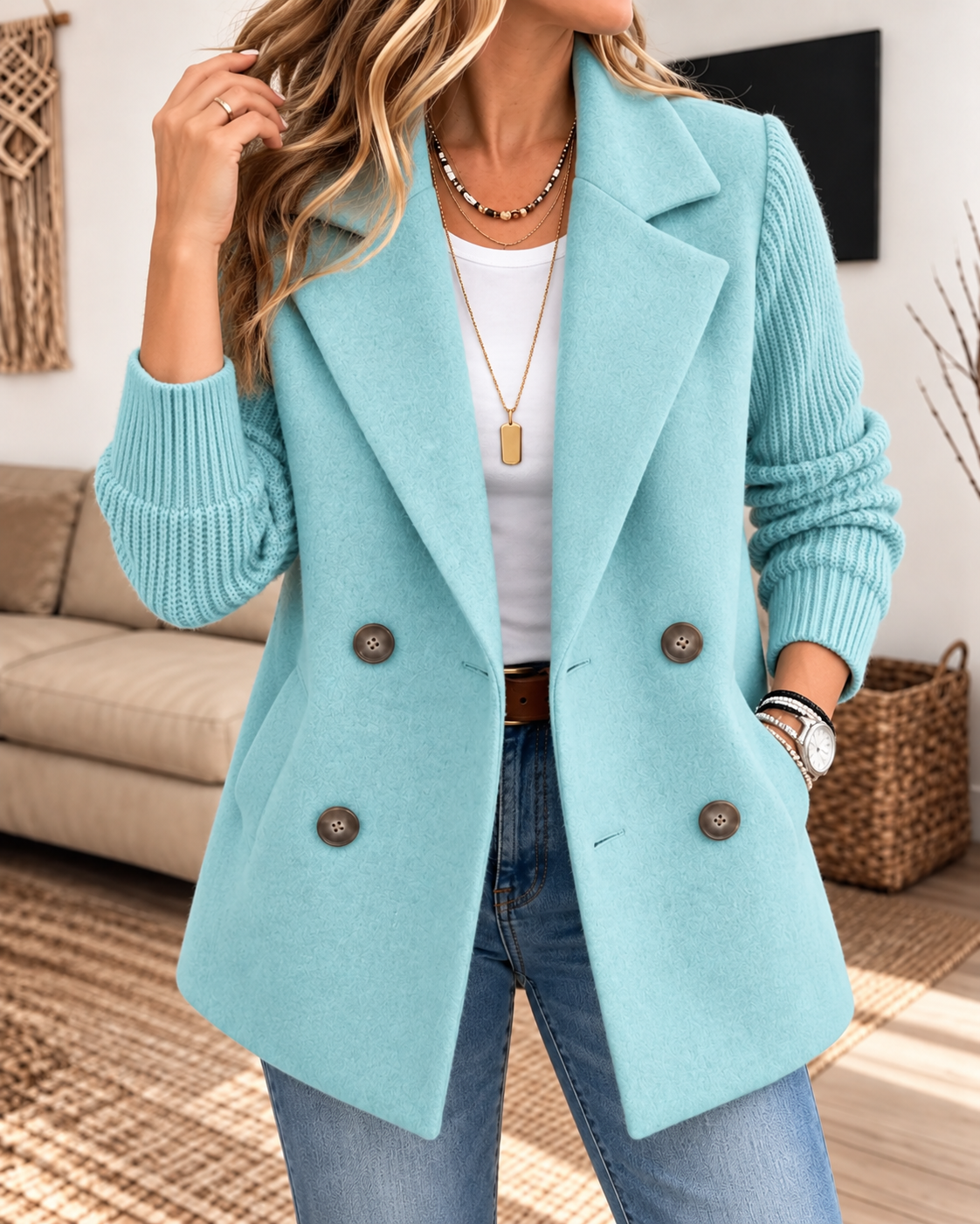 Valentina blazer azul claro