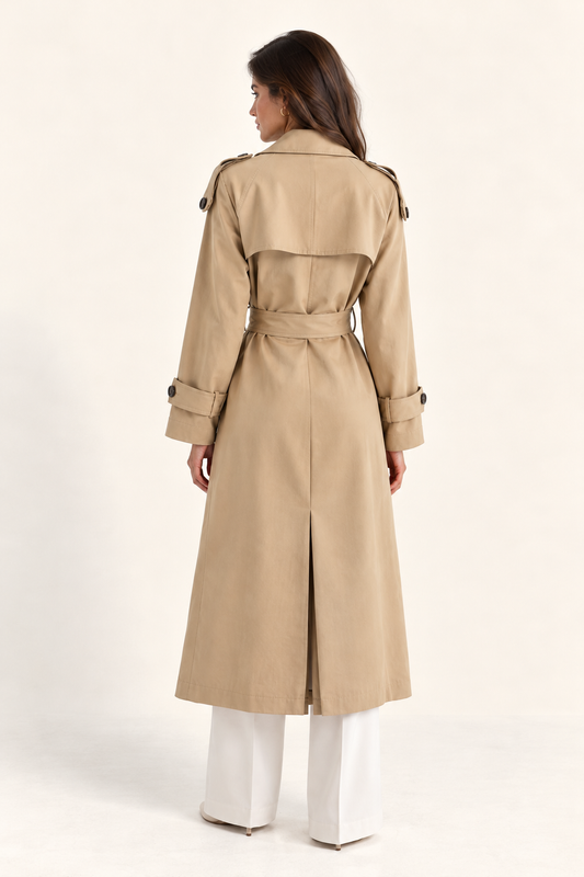 Adriana gabardina trench beige
