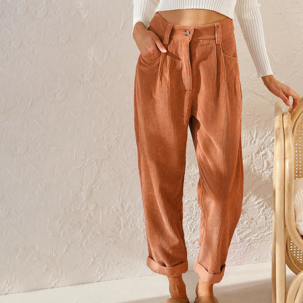 Jacinta | Pantalón de pana para mujer cintura alta
