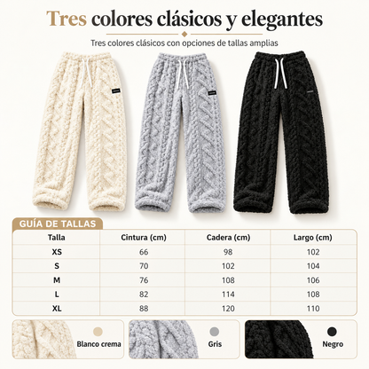 Sagrario | Pantalón Cálido Forrado de Franela con Textura en Relieve