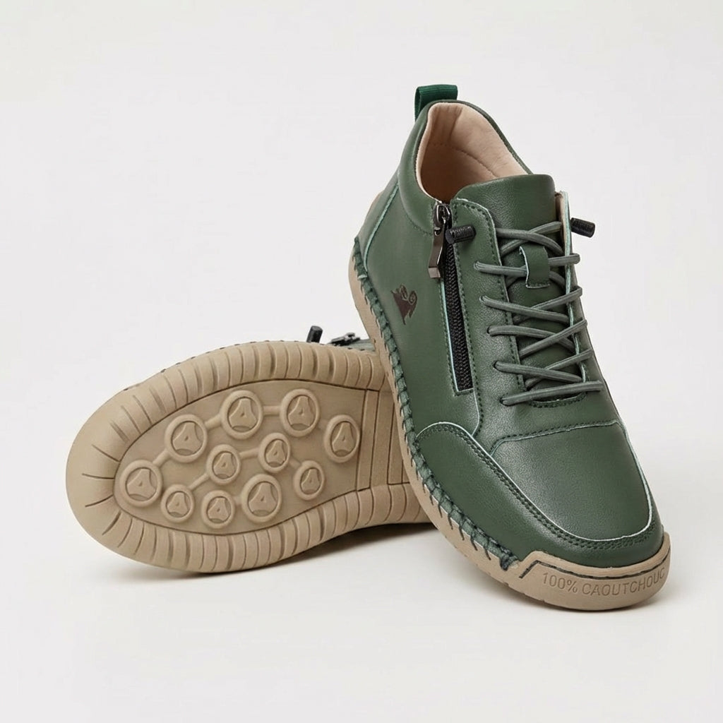 Elsa zapatillas verde oscuro