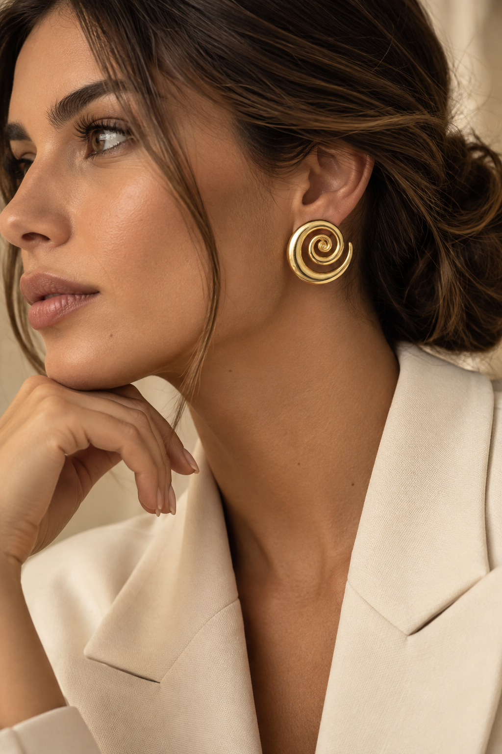 Pendientes Espiral Dorados