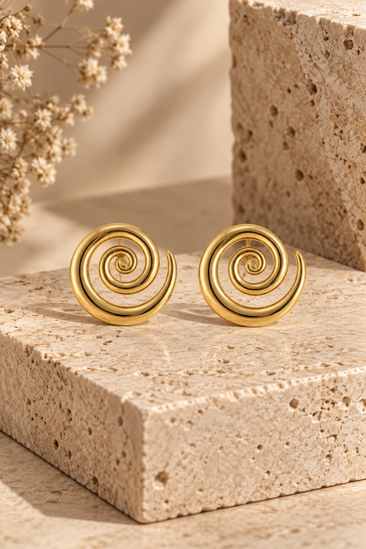 Pendientes Espiral Dorados