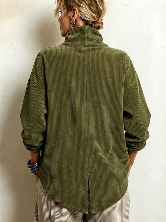 Sandra | Chaqueta oversize con cuello alto asimétrico