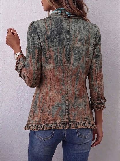 Laia Chaqueta Vintage de Estampado Degradado