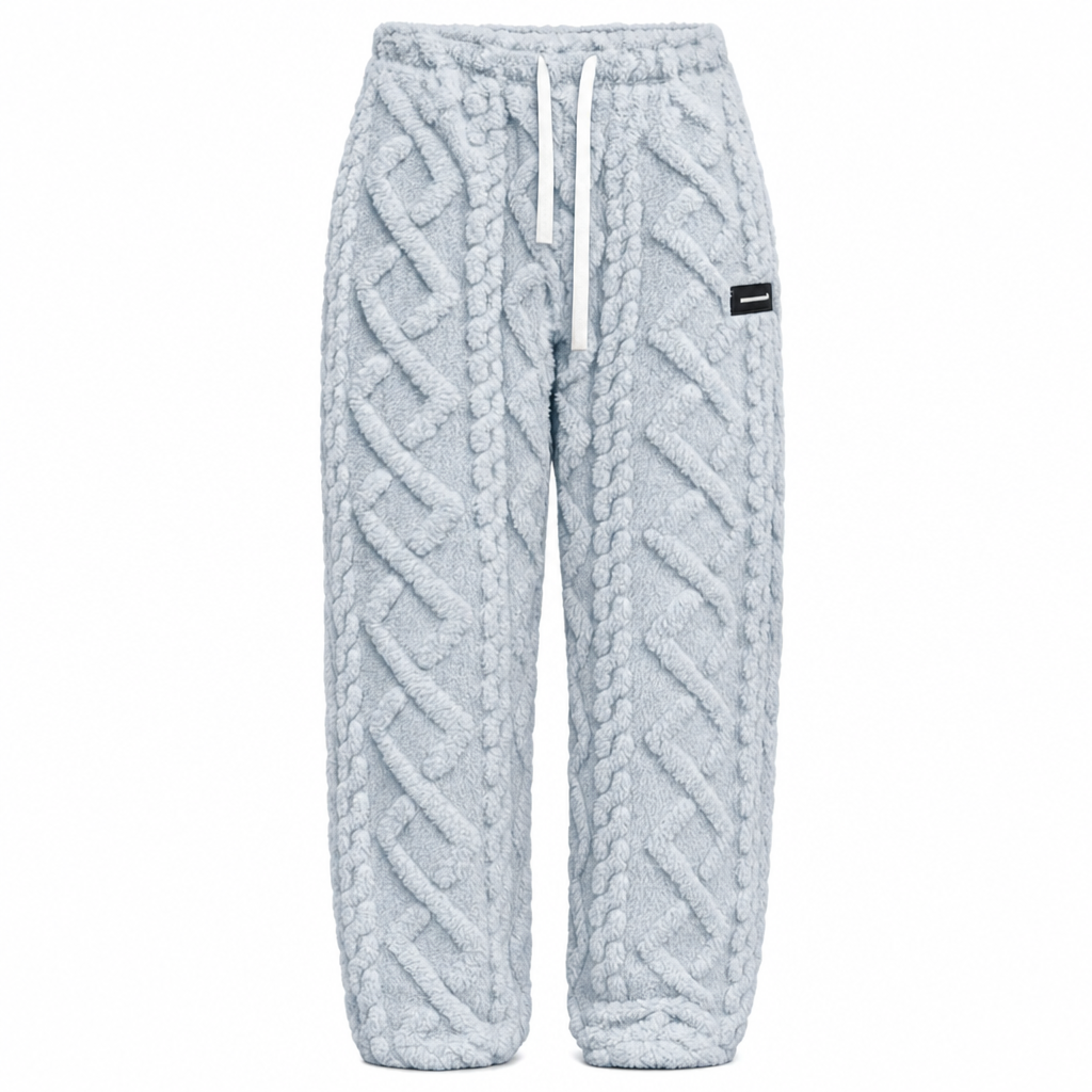 Sagrario | Pantalón Cálido Forrado de Franela con Textura en Relieve