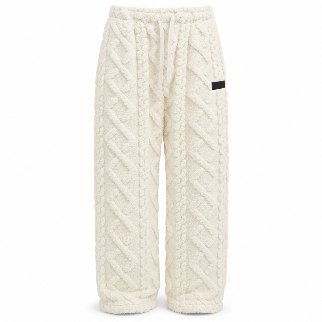 Sagrario | Pantalón Cálido Forrado de Franela con Textura en Relieve