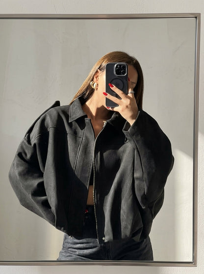 Chaqueta Efecto Ante