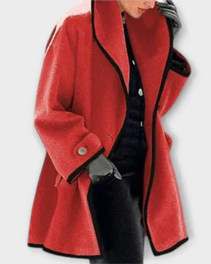 Abrigo Oversize con Ribete a Contraste