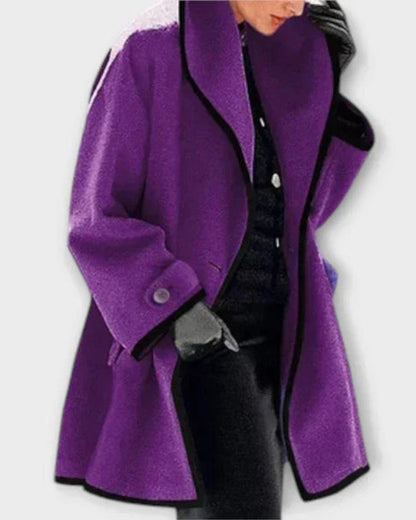 Abrigo Oversize con Ribete a Contraste