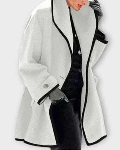 Abrigo Oversize con Ribete a Contraste